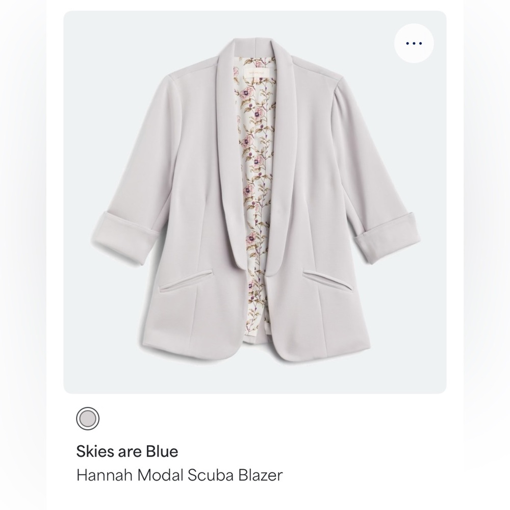 Skies Are Blue Grey Blazer